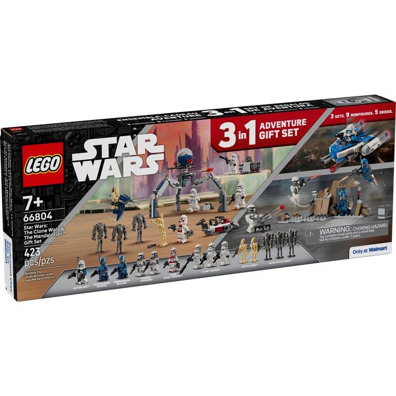 LEGO Star Wars: The Clone Wars & The Mandalorian Gift Set - Contains 3 sets in 1 box - Perfect gift for Star Wars fans ages 7+ - 66804