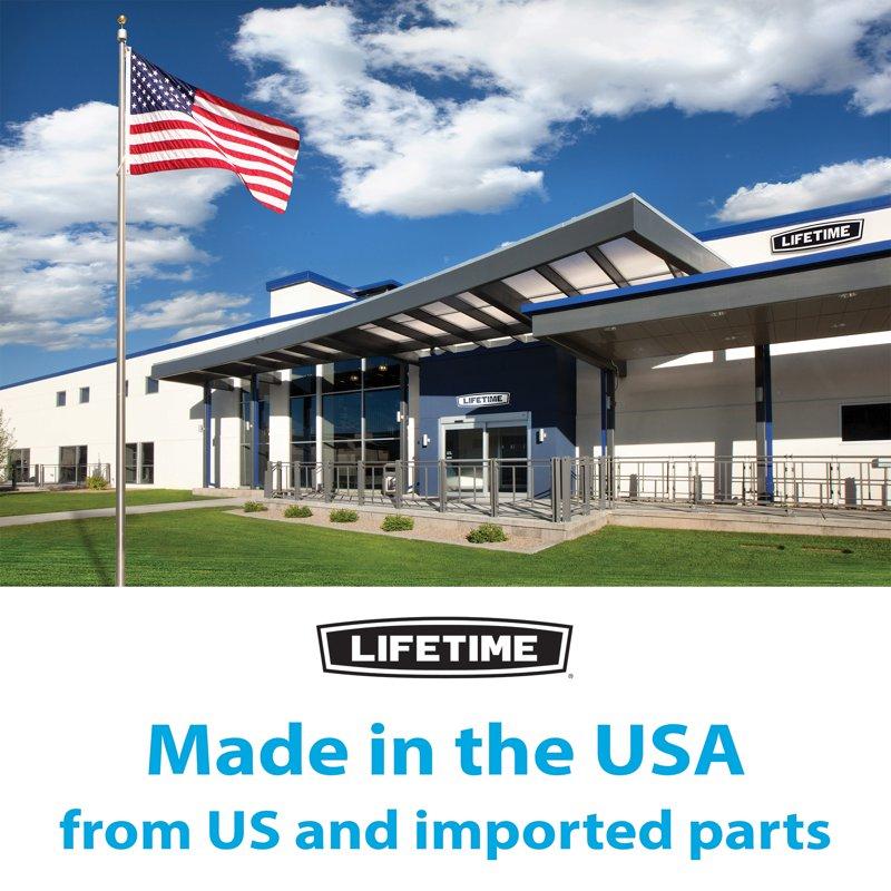 Lifetime 44-Inch Impact Portable Basketball Hoop With Telescoping Adjustment & Classic Rim – Model 90759-Outdoor Play