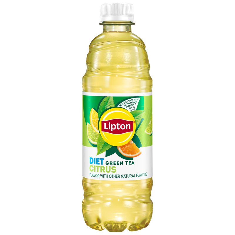 Lipton Diet Green Tea Citrus Iced Tea Bottled Tea Drink 16.9 Fl Oz 12 Pack Bottles