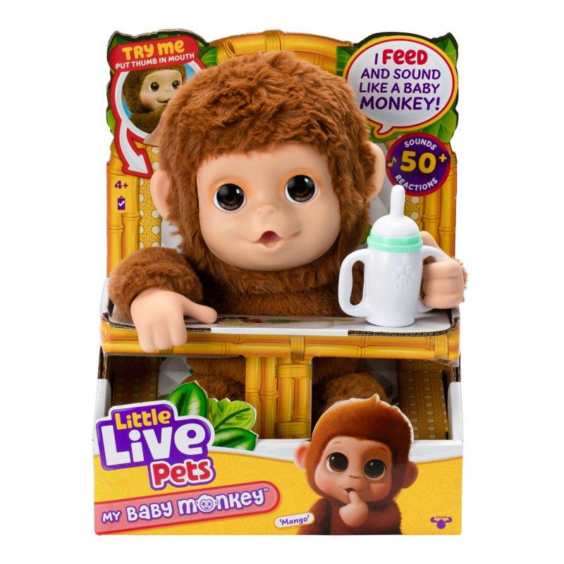 Little Live Pets My Baby Monkey Mango 50+ Sounds and Reactions Ages 4+