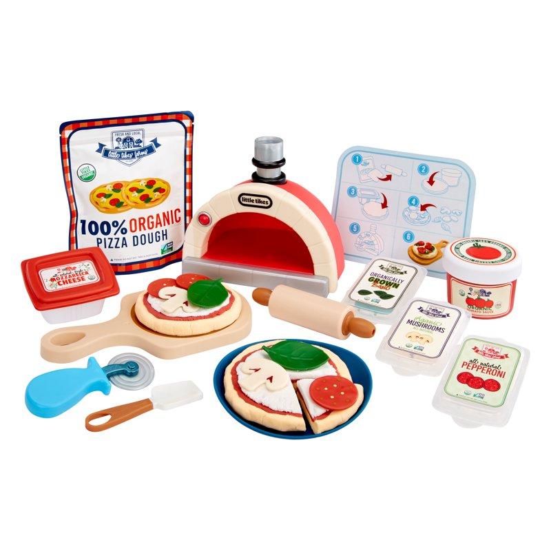 Little Tikes Creative Chefs Pizza Kit with Special Make-It Mix Play Sand 18+ Accessories Realistic Pretend Play Chef Boys Girls Ages 3+