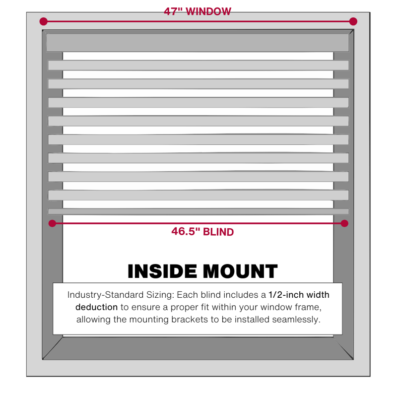 Lotus & Windoware Cordless 2" Faux Wood Room Darkening Horizontal Blind Snow White