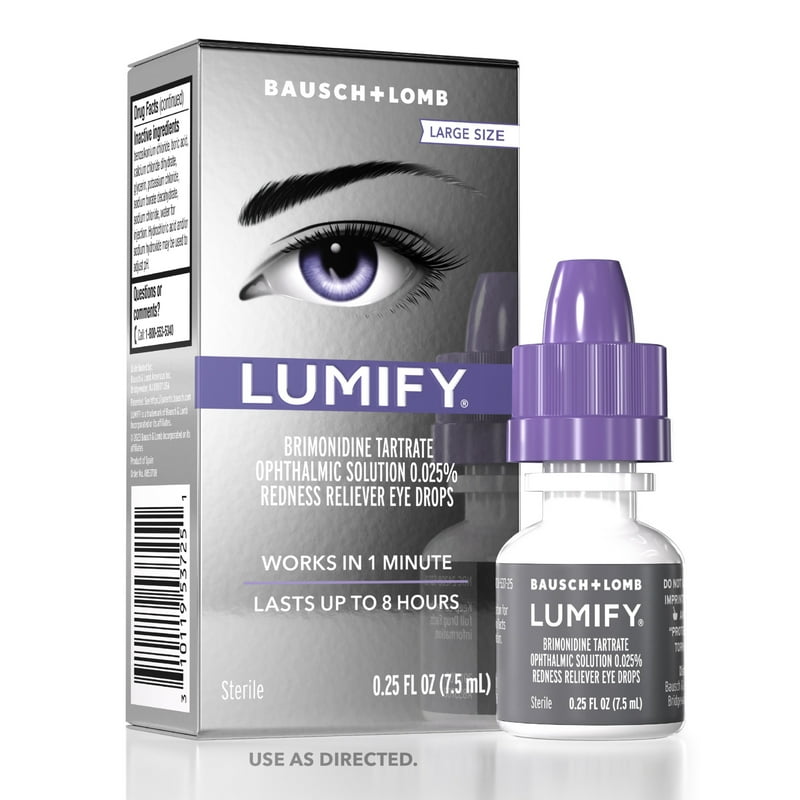 LUMIFY Eye Drops For Redness Relief And Whiter And Brighter Looking Eyes .25 Fl Oz (7.5 Ml)