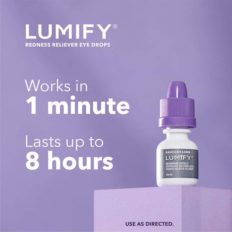 LUMIFY Eye Drops For Redness Relief And Whiter And Brighter Looking Eyes .25 Fl Oz (7.5 Ml)