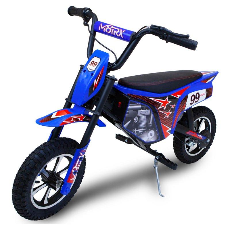 M8TRX Blue 24V Electric Dirt Bike Ride on Toy Motorcycle for Kids and Teens
