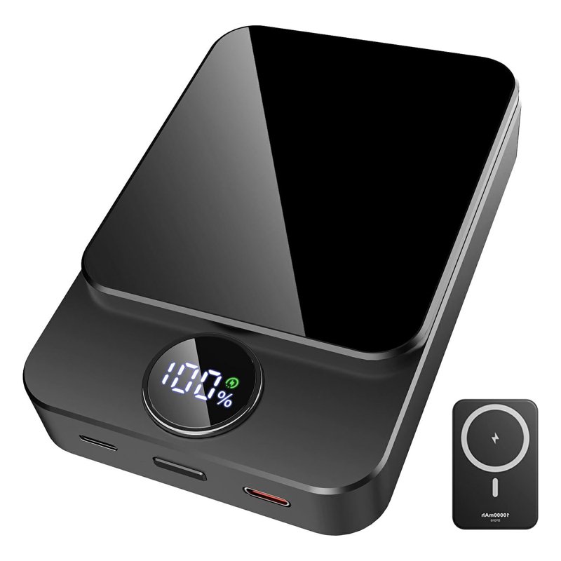 Magnetic Wireless Portable Charger 10000mAh Power Bank with PD20w Fast Charging USB C in&Out Battery Pack Compatible with Mag-Safe for iPhone 16/15/14/13/12 Series Samsung Android and More