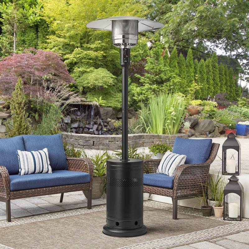Mainstays 48 000 BTU Freestanding Metal Propane Patio Heater Black