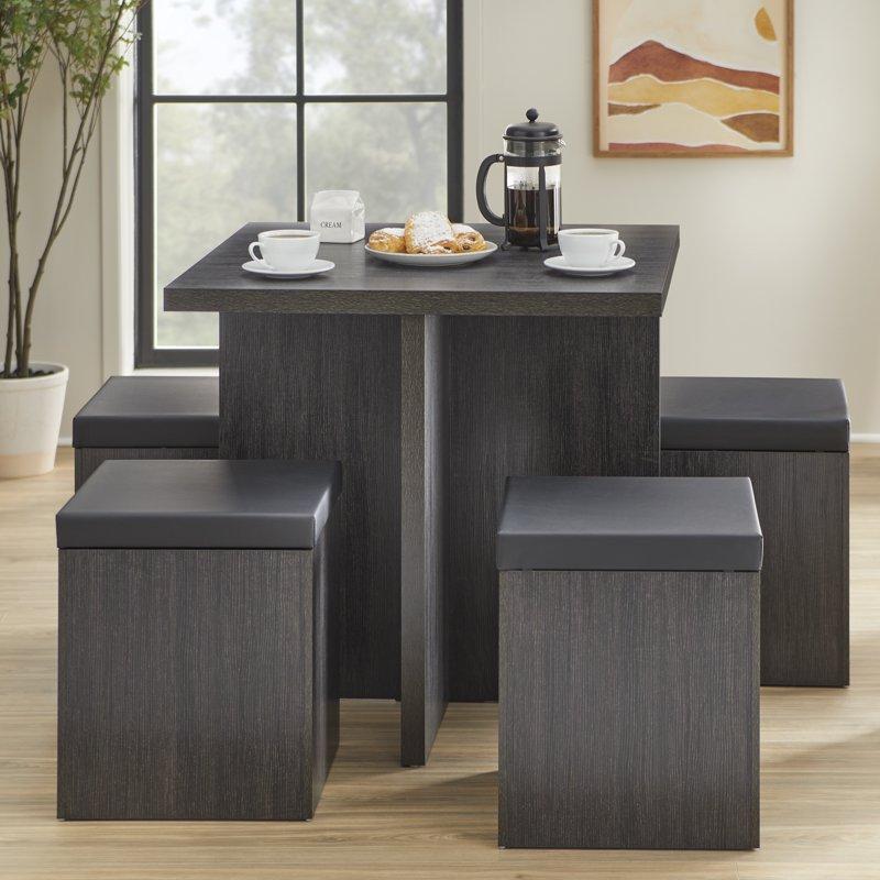 Mainstays 5-Piece Dexter Dining Room/Kitchen Set With Storage Ottoman
