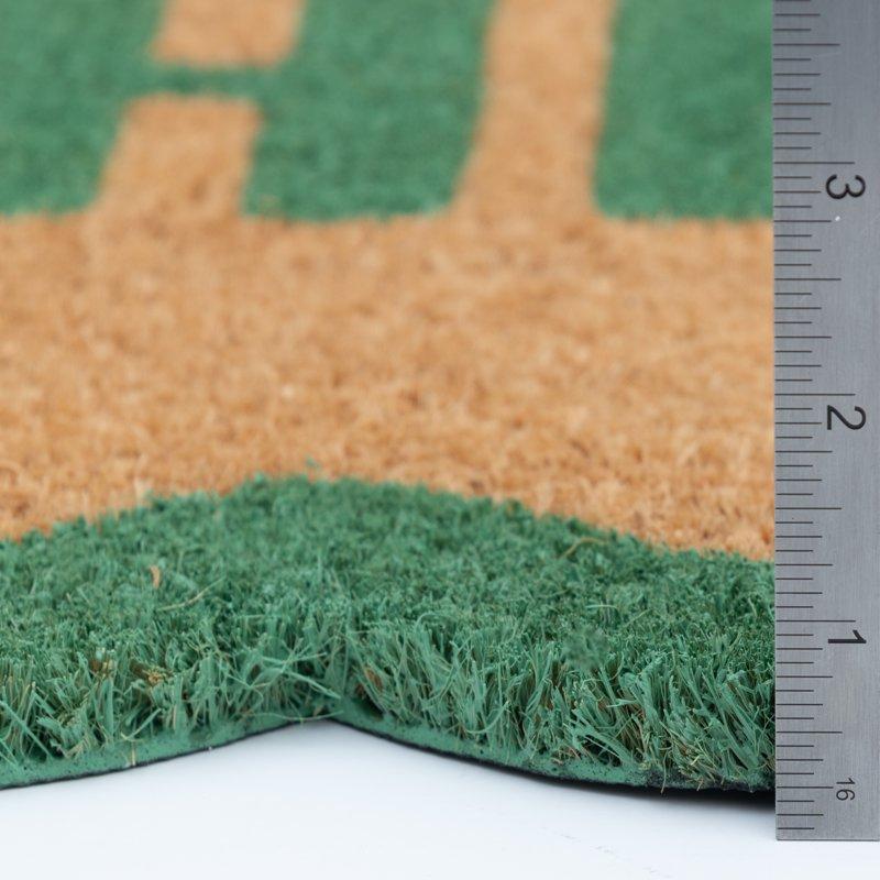 Mainstays By Becky G. & Alejandra Coir Outdoor Mat Hello With Green Border 18" X 30"