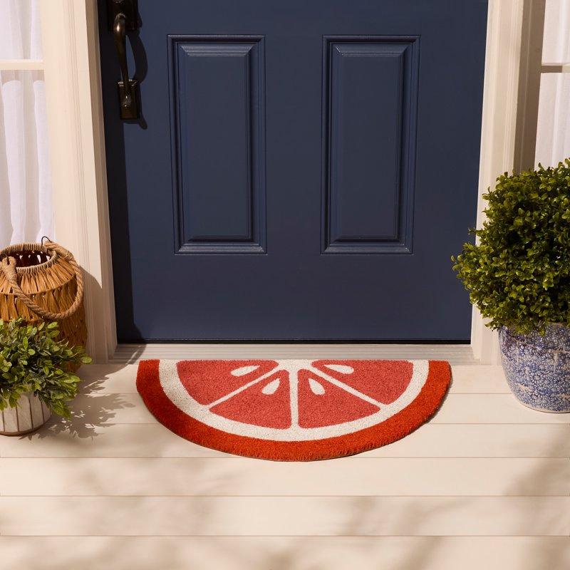 Mainstays By Becky G. & Alejandra Coir Outdoor Mat Orange Slice 18" X 30"