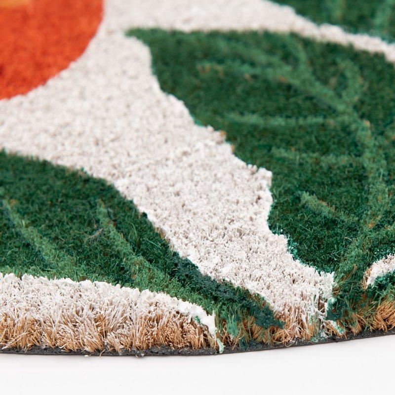 Mainstays By Becky G. & Alejandra Coir Outdoor Mat Orange & Green 18" X 30"