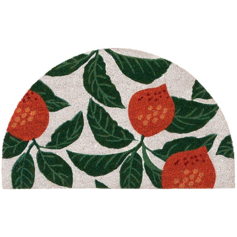 Mainstays by Becky G. & Alejandra Coir Outdoor Mat Orange & Green 18" x 30"