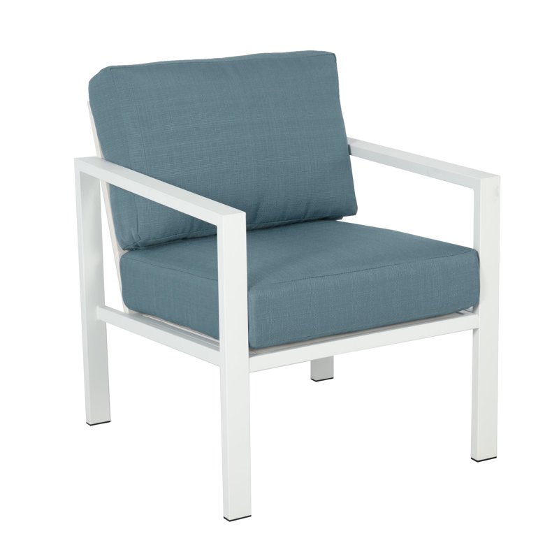 Mainstays Dashwood 4-Piece Outdoor Patio Conversation Set Seats 4 Blue