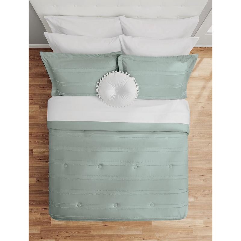 Mainstays Mint 10 Piece Bed In A Bag Comforter Set With Sheets Full