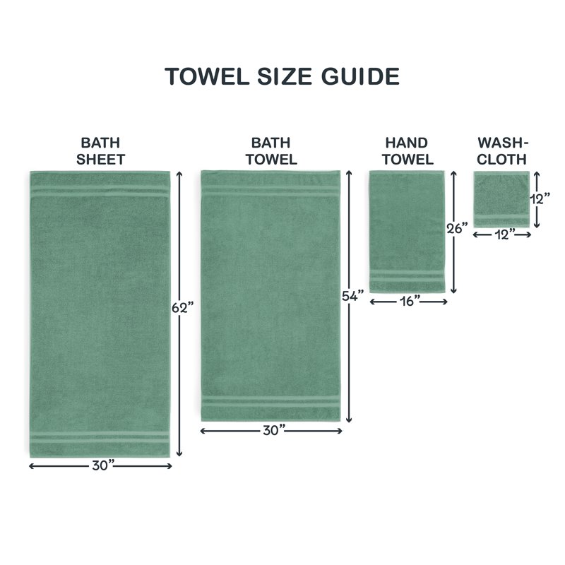 Mainstays Performance Textured Bath Sheet 30" X 62" Green Sage