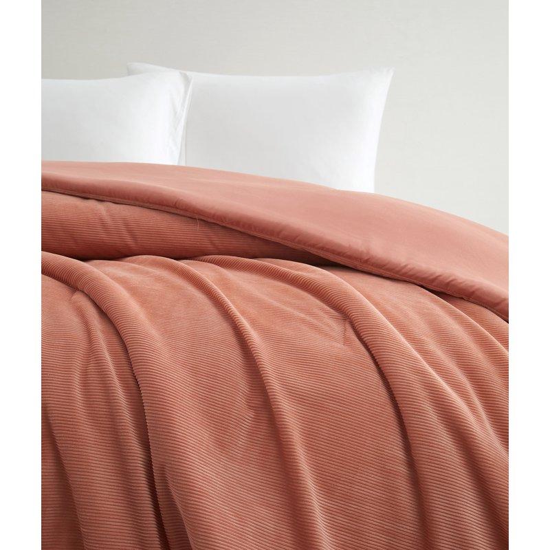 Mainstays Terracotta Corduroy Comforter For Adults And Teens Full/Queen