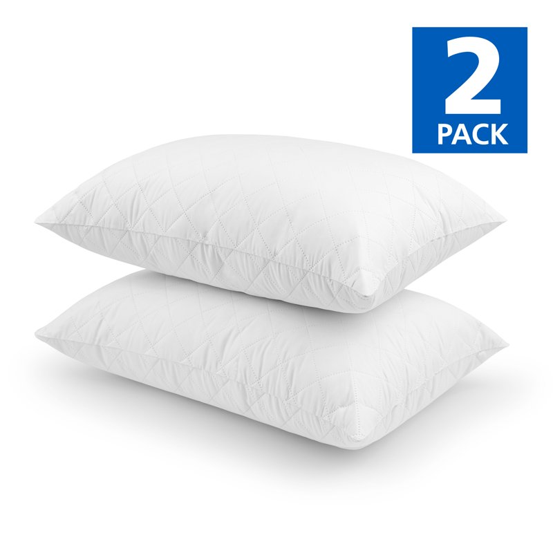 Mainstays™ Memory Foam Cluster Bed Pillow Standard Queen 2 Pack