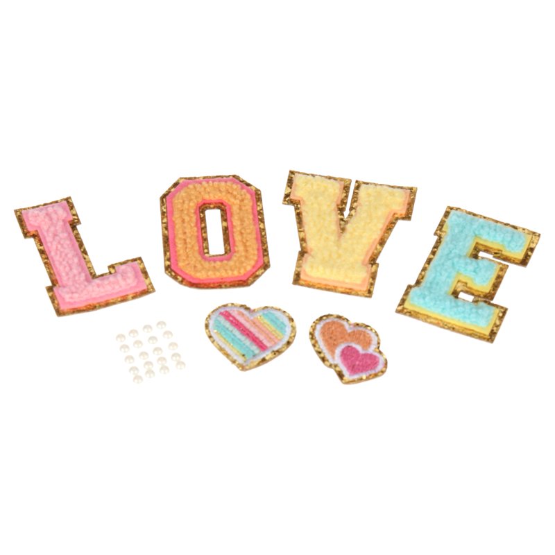 Make It Real: Fashion Bum Bag With Patches - 9 Pcs Pink Zipper Bag With Rainbow Band DIY Customize Love Patches Tweens Girls & Kids Ages 8+