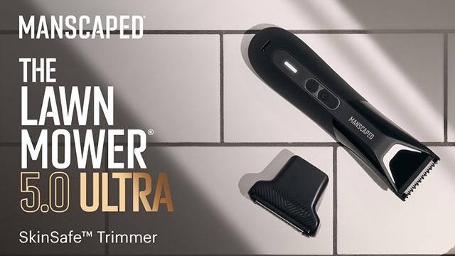 MANSCAPED® The Lawn Mower® 5.0 ULTRA Groin & Body Hair Groomer – Dual-Head SkinSafe™ Trimmer & Foil Blades - Black