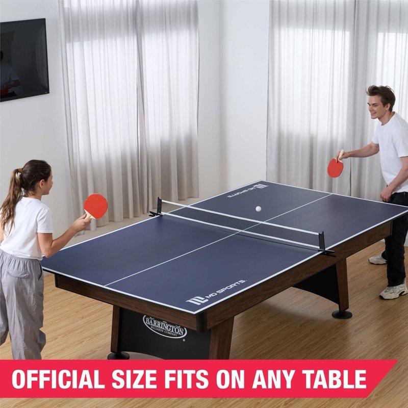MD Sports Official Size Table Tennis Conversion Top 4 Piece Foldable Design With Net - Blue