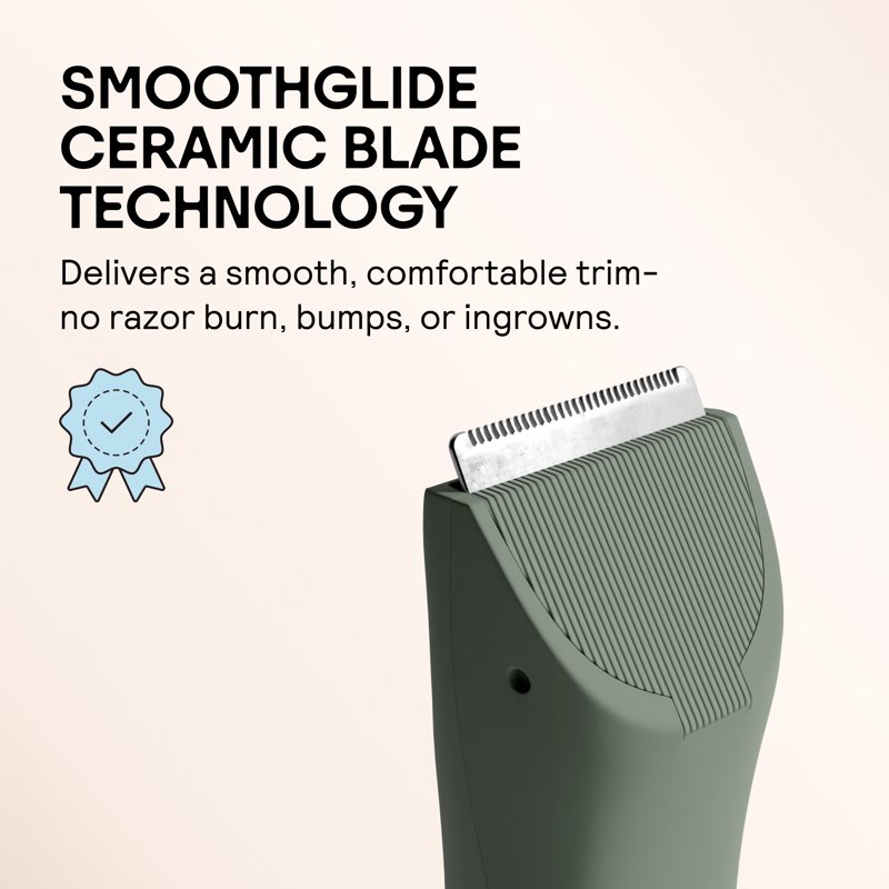 Meridian Slimmer Trimmer Precision Bikini Electric Shaver & Groomer For Women & Men Sage