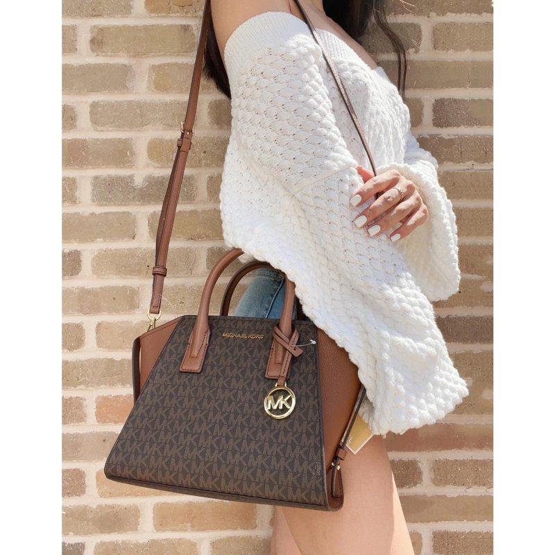 Michael Kors By Michael Kors Women's Faux Leather Satchel Brown