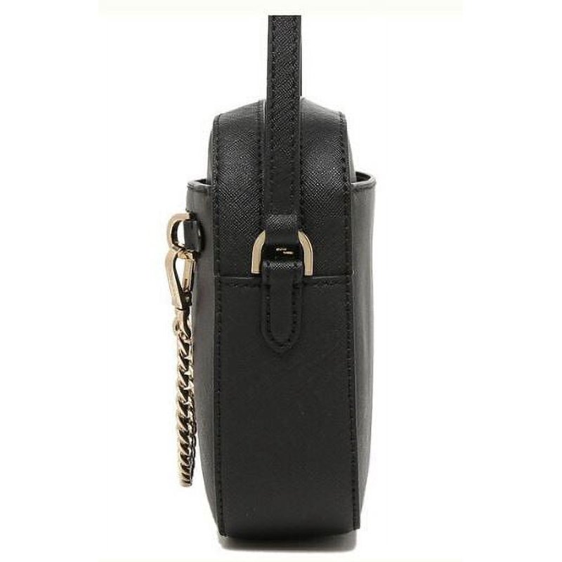 Michael Kors Women's Adult Two Inside Pockets Leather East West Chain Crossbody Bag Black/Large