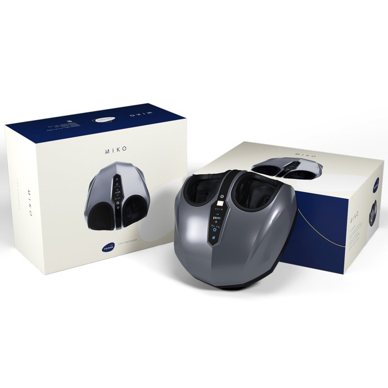 Miko Shiatsu Foot Massager With Heat Kneading And Rolling And Pressure Settings - 2 Wireless Remotes