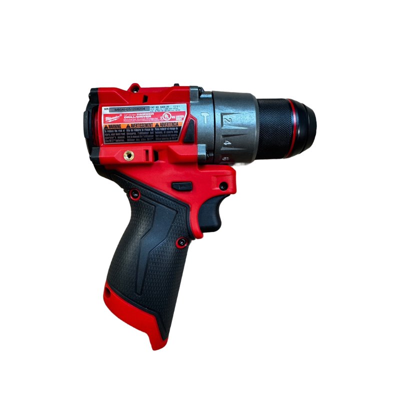 Milwaukee 3404-20 M12 FUEL 1/2" Hammer Drill 3404-20 – Compact High-Power Subcompact Drill With Brushless Motor & All-Metal Chuck (Bare Tool)