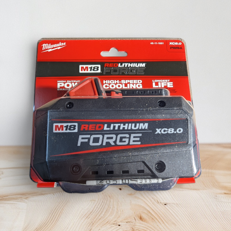 Milwaukee M18 REDLITHIUM FORGE XC 8.0Ah Battery Pack – 18V Lithium-Ion High-Output Power Tool Battery - Model 48-11-1881