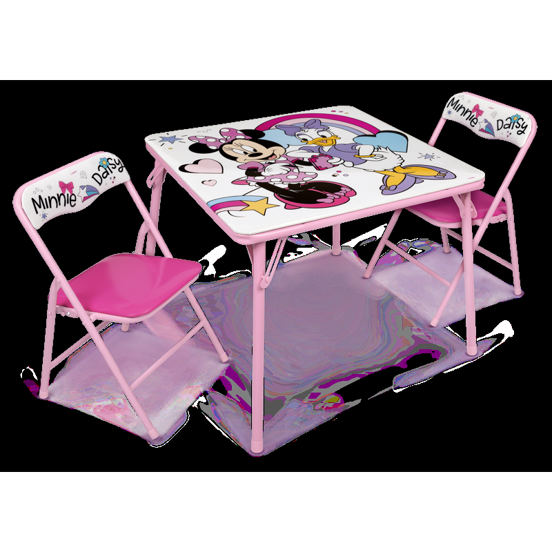 Minnie Mouse Kids 3-Piece Activity Table and Chair Set Pink