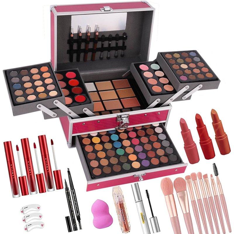 MISS ROSE 132 Colors Makeup Kit for Teenage Girls Professional Makeup Kit All in One Makeup Set for Women Include Eyeshadow/Lipstick/Concealer/Lip Gloss/Eyeliner/Mascara/Makeup Brushes