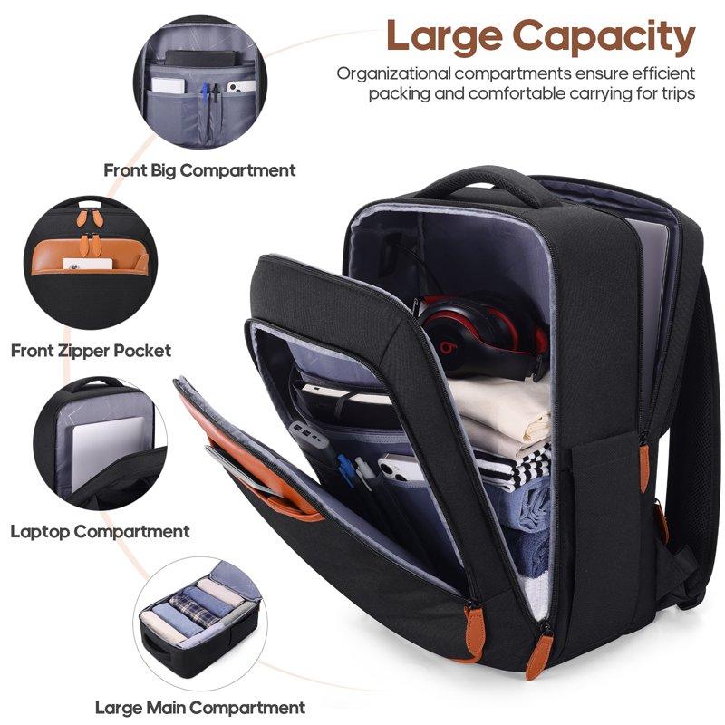 MIUSSE Carry On Luggage Set 3 Piece Hard Shell Luggage Sets With Spinner Wheels TSA Lock Carry On With Backpack Set