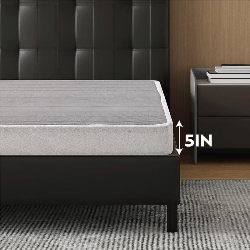 MLILY Ego 5 Inch Queen Size Metal Box Spring Easy Assembly Mattress Foundation