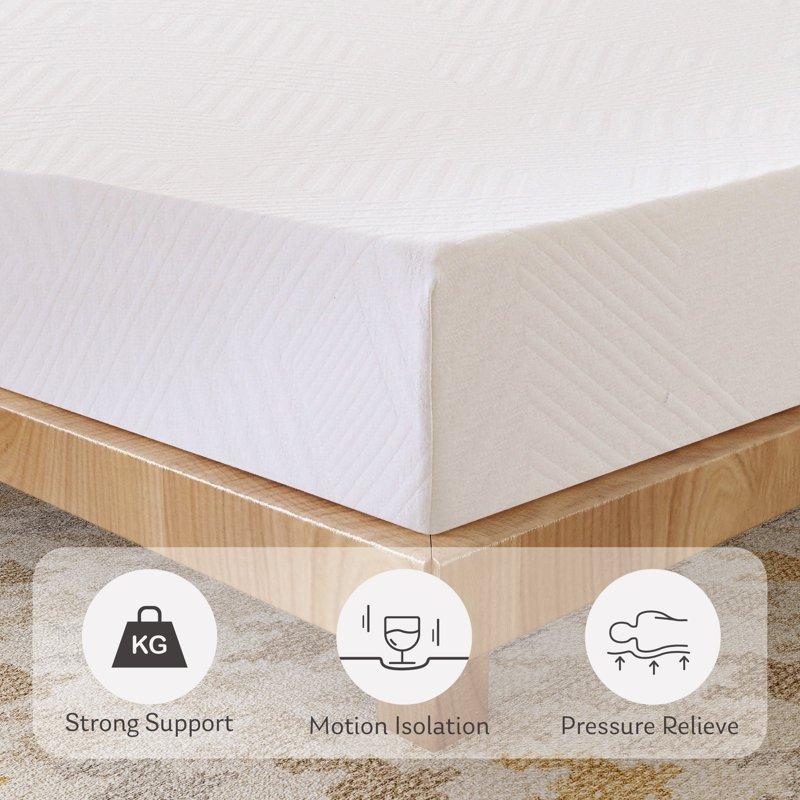MLILY Ego White Twin Mattress In A Box 6 Inch Memory Foam Mattress