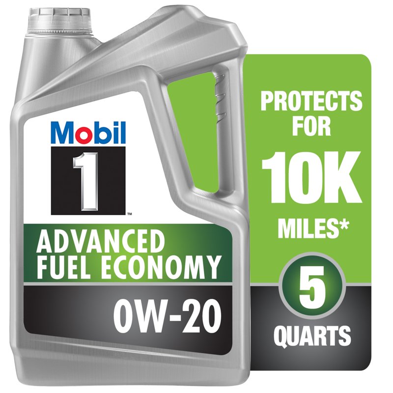 Mobil 1 Advanced Fuel Economy Full Synthetic Motor Oil 0W-20 5 Quart