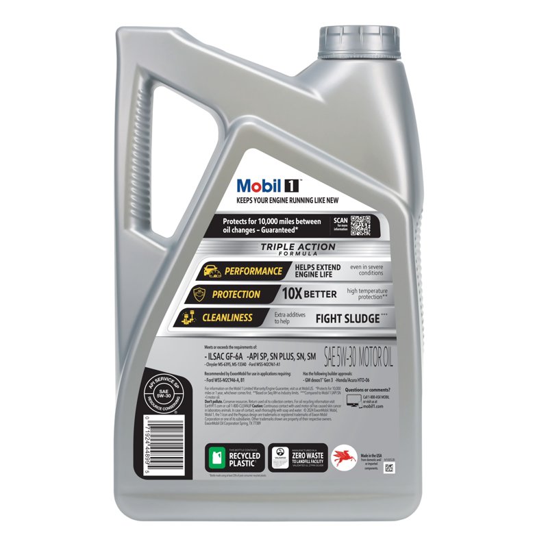 Mobil 1 Advanced Full Synthetic Motor Oil 5W-30 5 Quart