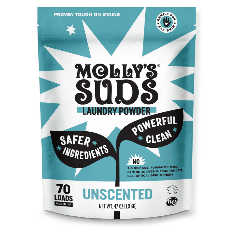 Molly's Suds Unscented Laundry Detergent Powder 70 Loads Natural Laundry Soap for Sensitive Skin Molly's Suds Unscented Laundry Detergent Powder 70 Loads Natural Laundry Soap for Sensitive Skin