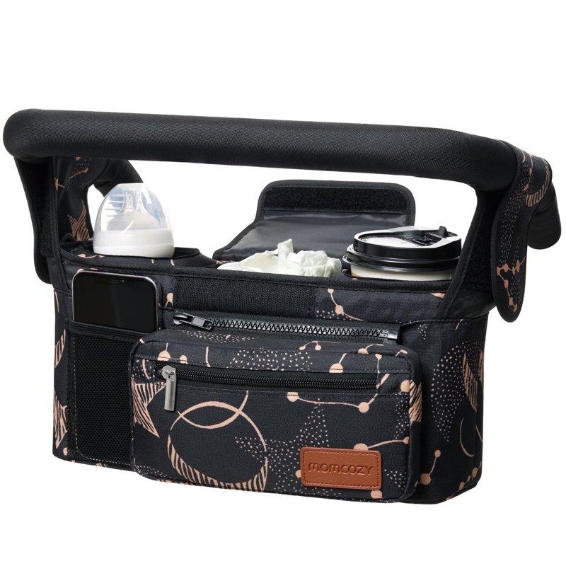 Momcozy Universal Stroller Organizer with Cup Holders Fits Strollers Large Capacity for Baby Essentials Starry Sky
