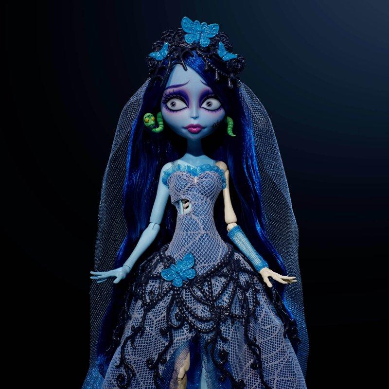 Monster High Skullector Corpse Bride Collectible Doll Emily In Gothic Wedding Dress With Veil