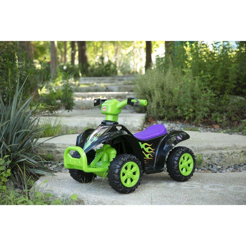 Monster Jam ATV Quad 6V Battery Powered Ride On For Kids Ages 1.5+ Green