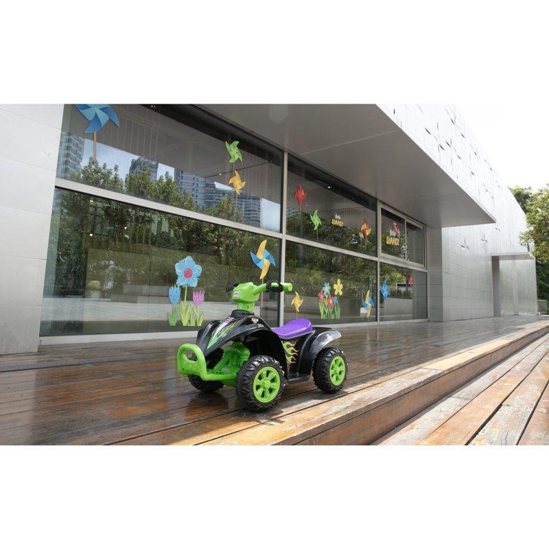 Monster Jam ATV Quad 6V Battery Powered Ride On For Kids Ages 1.5+ Green