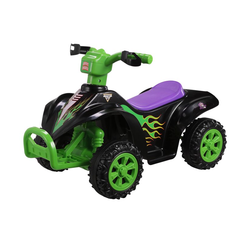 Monster Jam ATV Quad 6V Battery Powered Ride On for Kids Ages 1.5+ Green