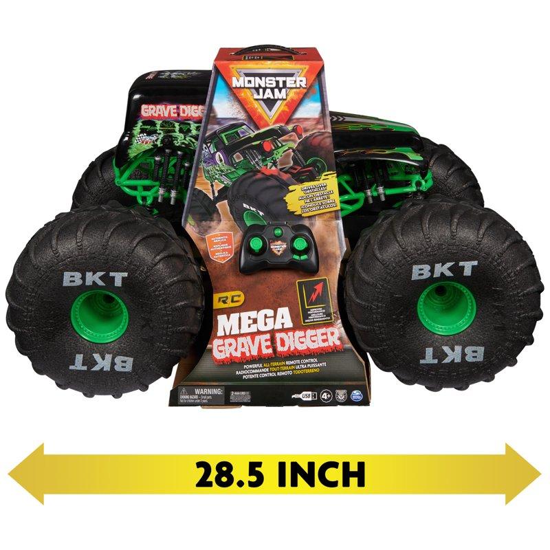 Monster Jam Mega Grave Digger All-Terrain Remote Control Monster Truck 1:6 Scale