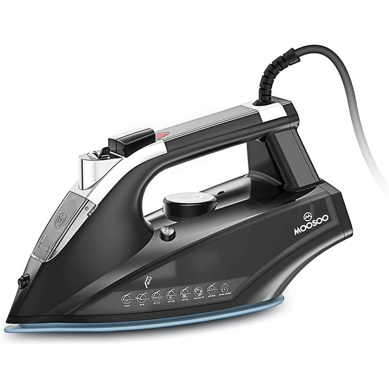 Moosoo Steam Iron 1800W Dry Iron Lightweight Anti-drip Iron With Auto-Off ST1800