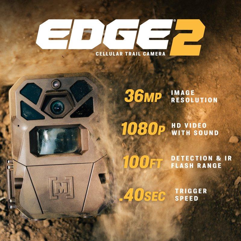 Moultrie Edge 2 Cellular Trail Camera (2PK) - 36MP Photo 1080p Video - Nationwide LTE - On Demand