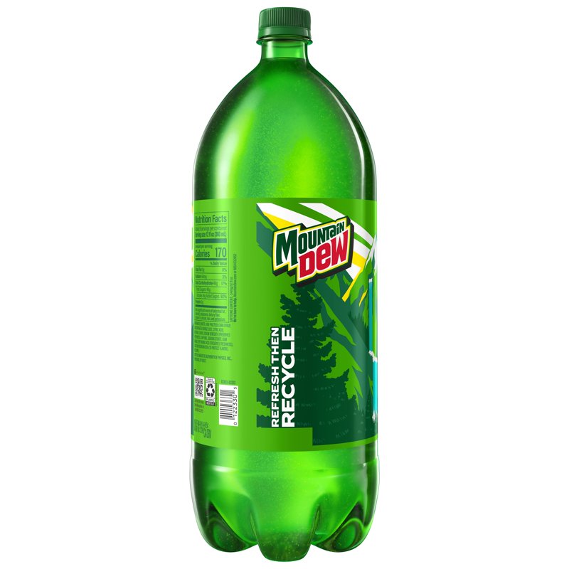 Mountain Dew Citrus Soda Pop 2 Liter Bottle