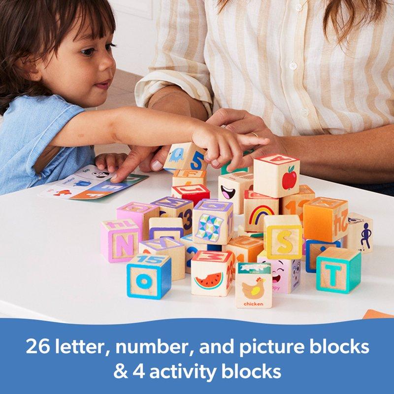 Ms. Rachel Melissa & Doug Number And Game Wooden Learning Blocks With Activity Cards For Toddlers 18 M+ - FSC Certified
