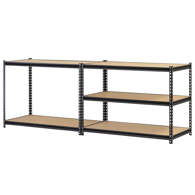 Muscle Rack 48"W X 24"D X 72"H 5-Shelf Steel Freestanding Shelving Unit; Black