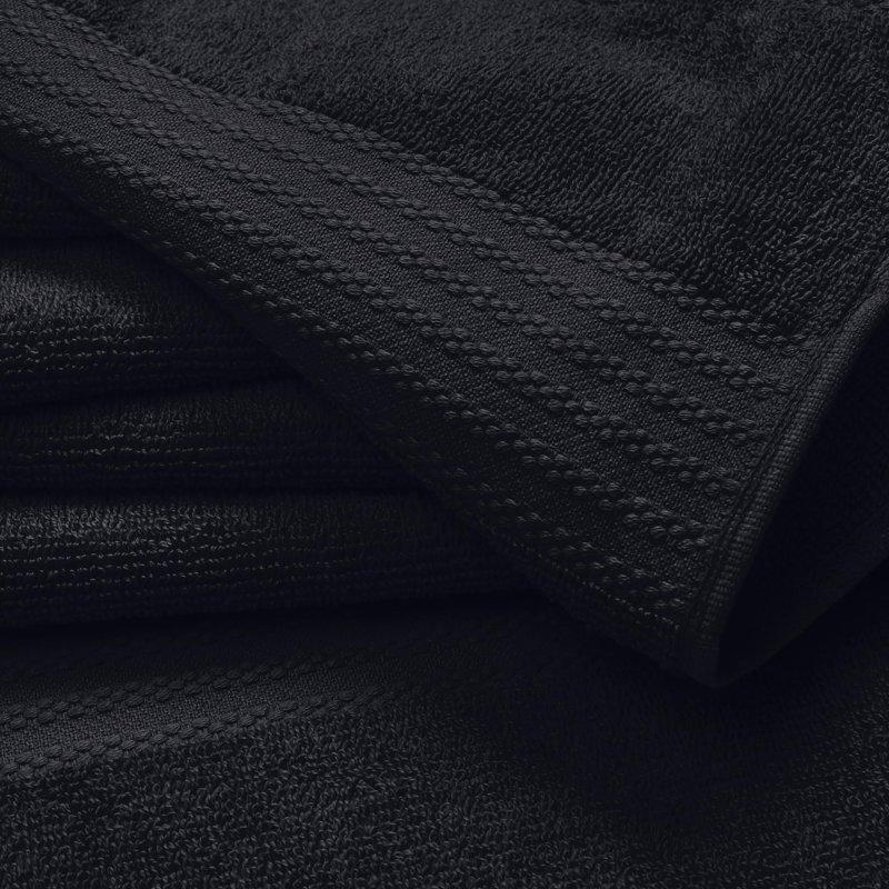 MyOwn Ultra Soft 8-Piece Towel Set - 100% Pure Ringspun Cotton Contains 2 Oversized Bath Towels 27x54 2 Hand Towels 16x28 4 Wash Cloths 13x13 - Ideal For Everyday Use Hotel & Spa - Black